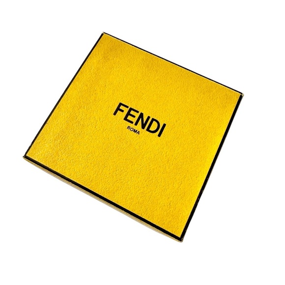 FENDI Gold Double Ring Crystal Charm Set with Box (Size 7) - Picture 10 of 12